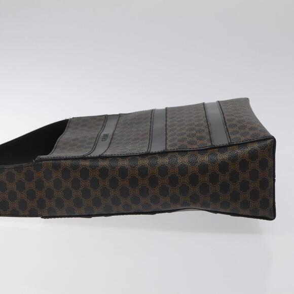 CELINE Macadam Canvas Shoulder Bag Pvc Leather Black Gold - Picture 5 of 12